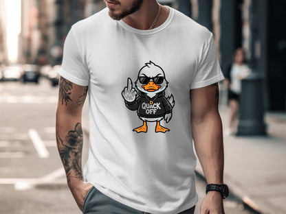 Angry Duck 'Quack Off' Graphic T-Shirt