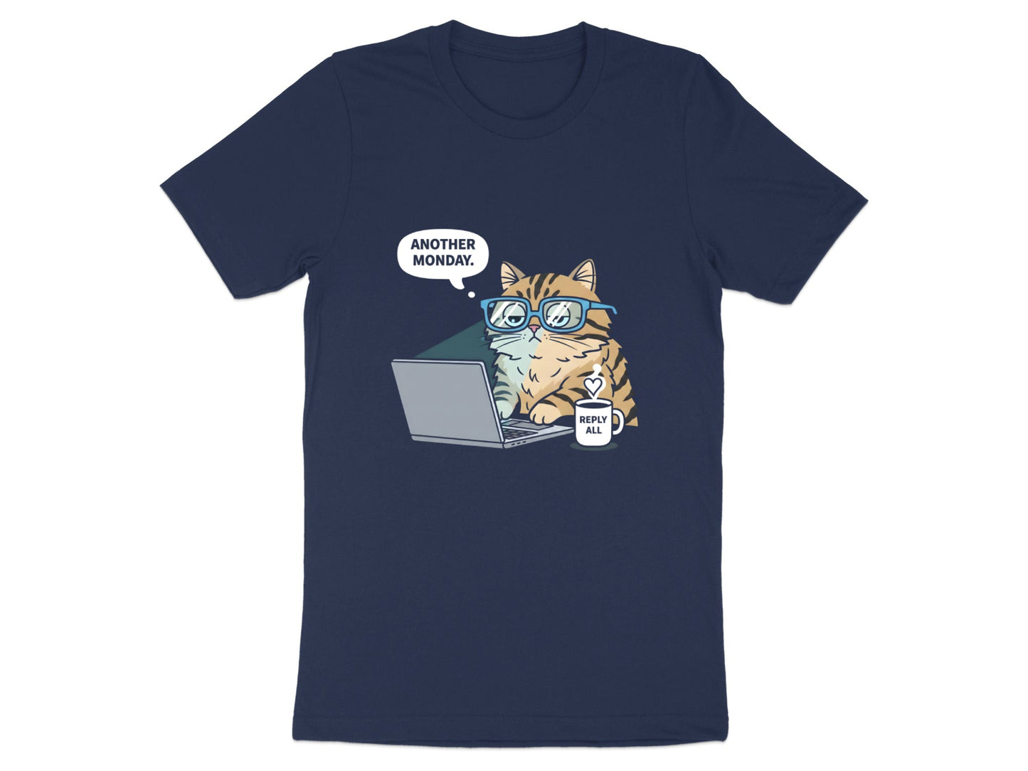 Another Monday Funny Grumpy Cat Black T-Shirt
