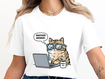 Another Monday Funny Grumpy Cat Black T-Shirt