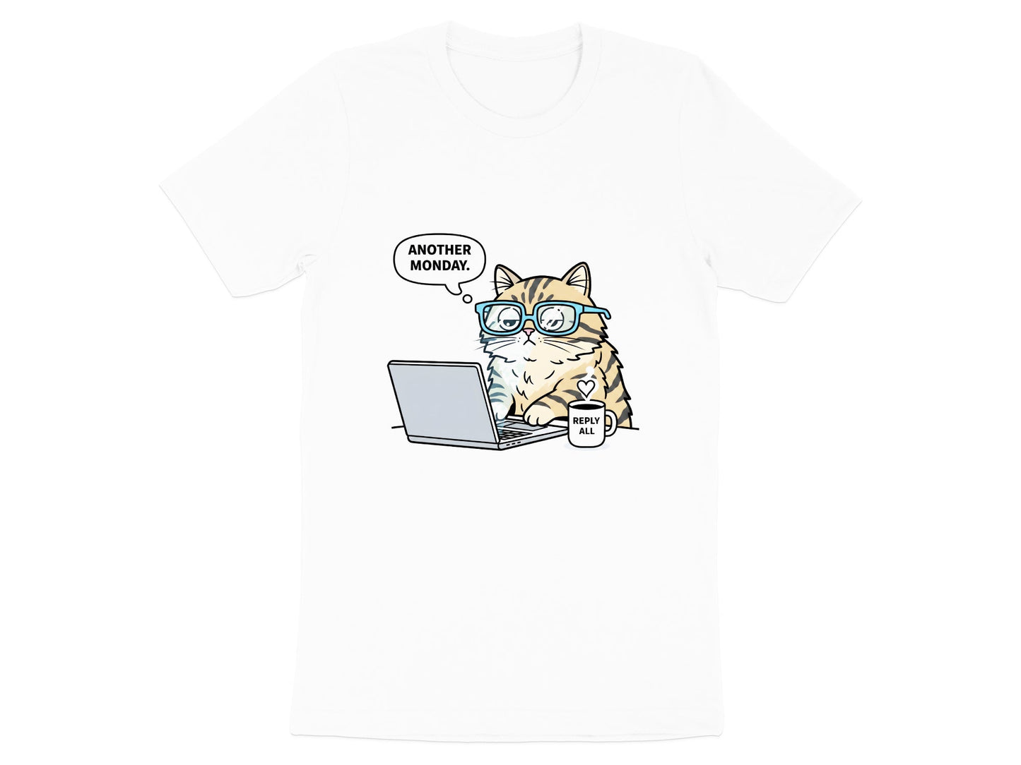 Another Monday Funny Grumpy Cat Black T-Shirt