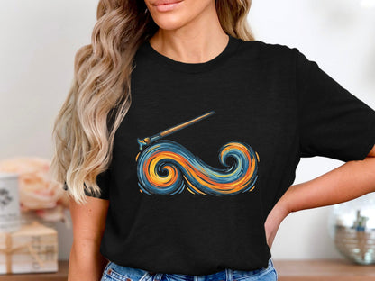 Painted Wave Graphic Tee | Starry Night Surf Shirt