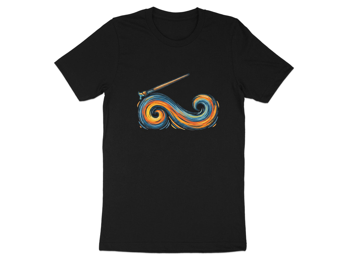 Painted Wave Graphic Tee | Starry Night Surf Shirt