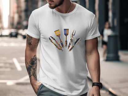 Colourful Pop-Art BBQ Utensils T-Shirt