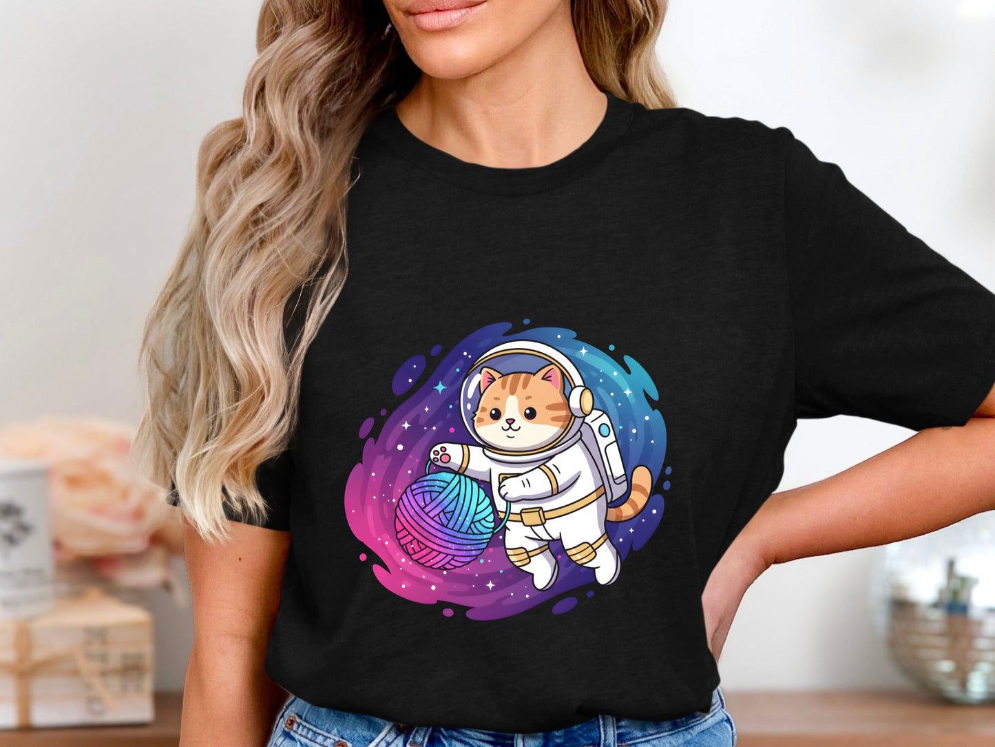 Astro Cat Space Explorer Astronaut T-Shirt