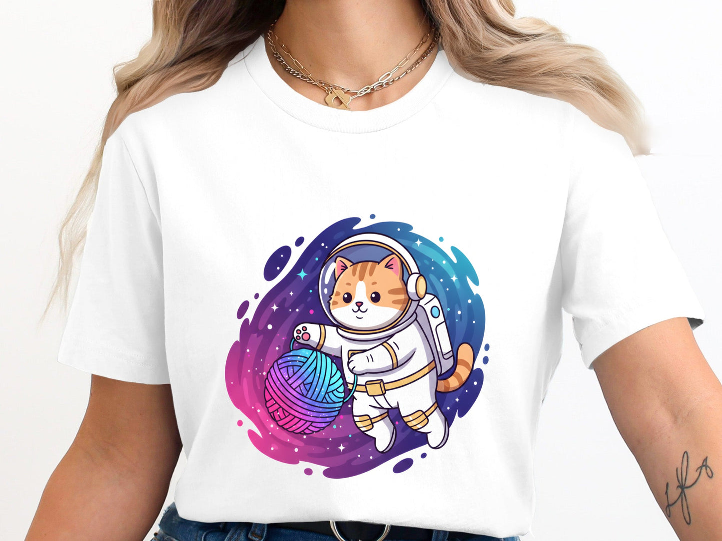 Astro Cat Space Explorer Astronaut T-Shirt