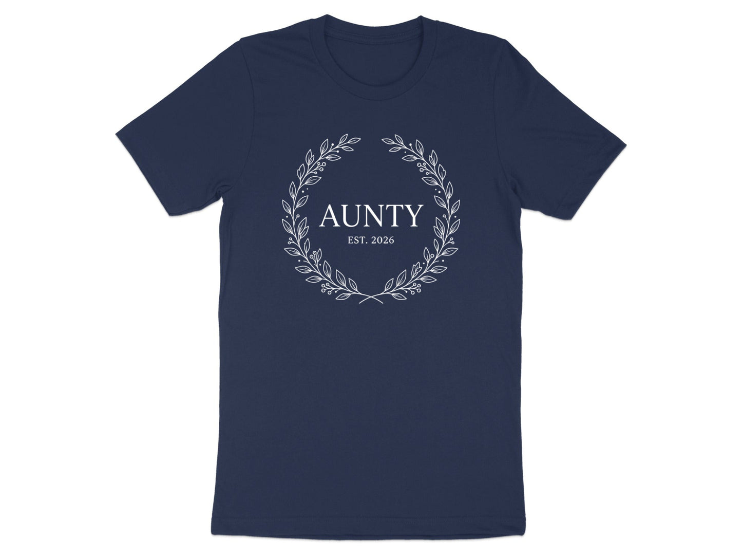 Aunty Est. 2026 Floral Wreath Tee