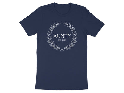 Aunty Est. 2026 Floral Wreath Tee