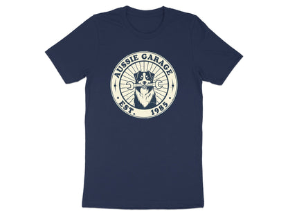 Aussie Garage Dog Mechanic T-Shirt - Vintage Est. 1985 Tee