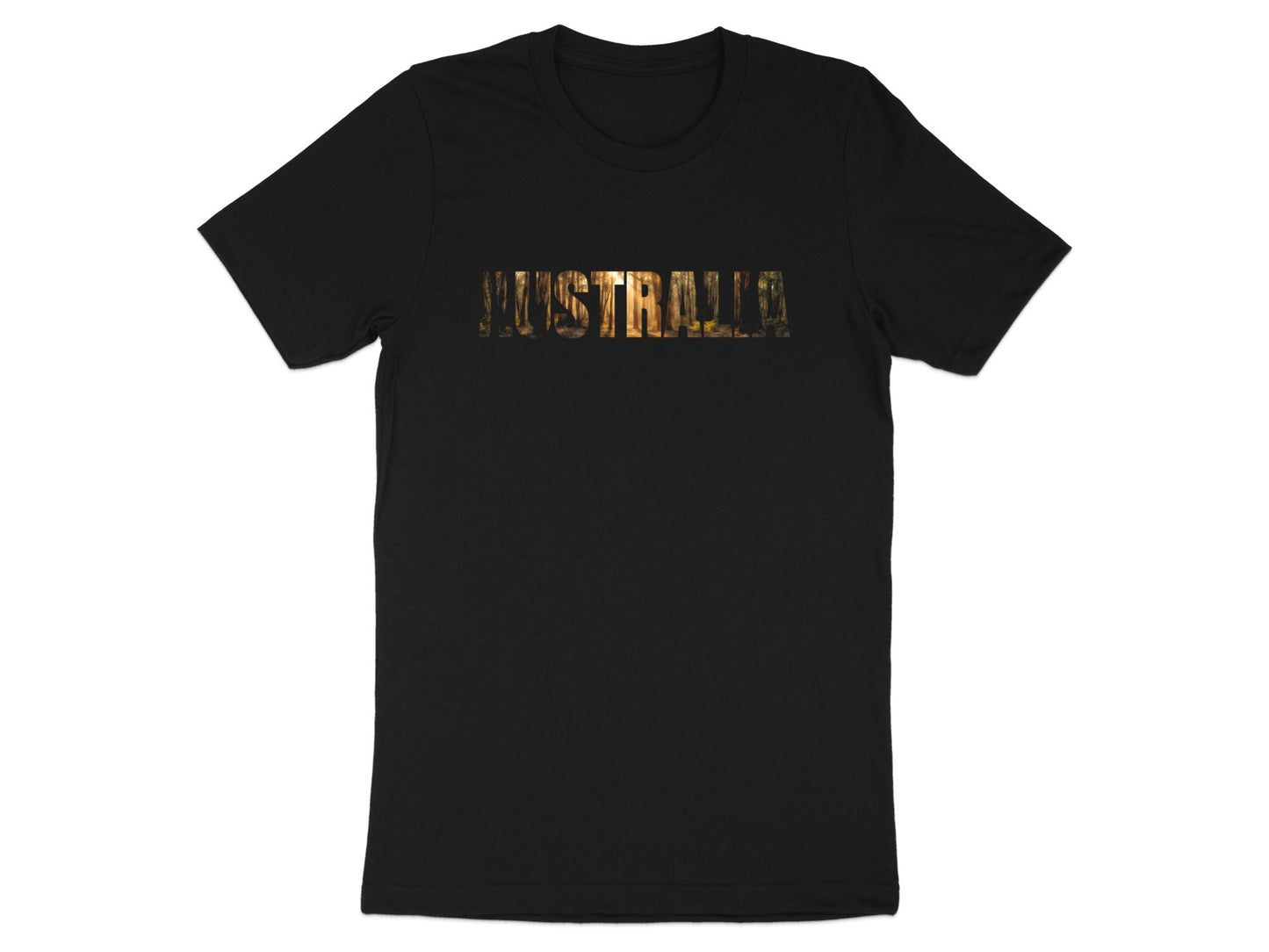 Australia Forest Landscape Text Men's Cotton Tee