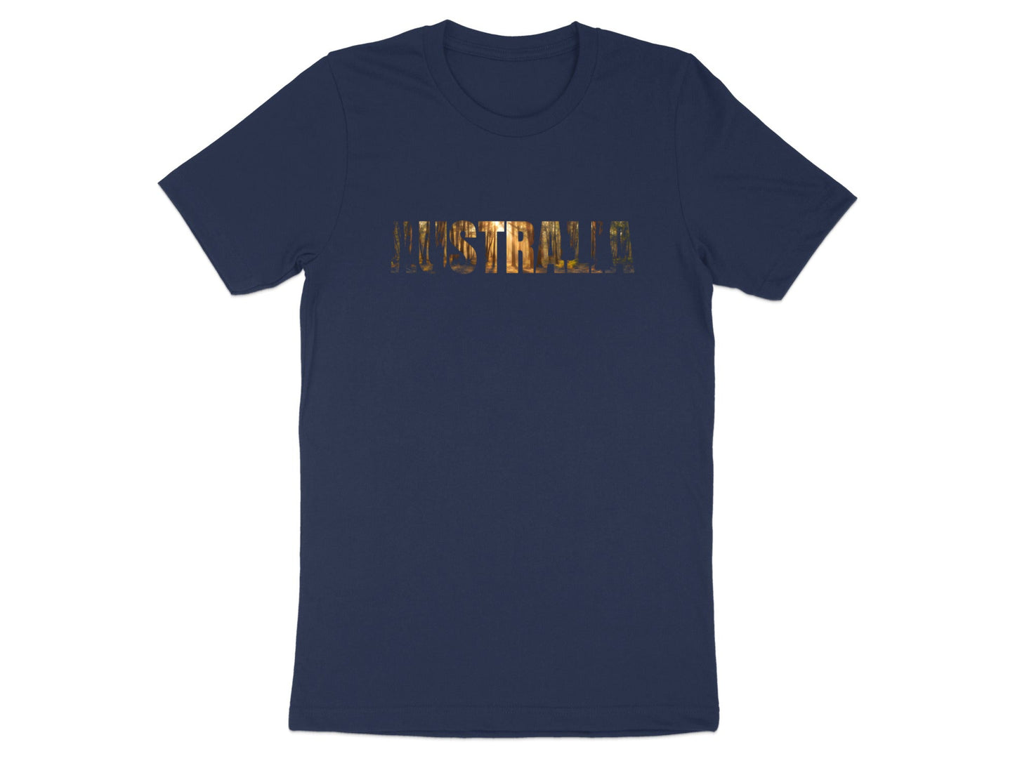 Australia Forest Landscape Text Men's Cotton Tee