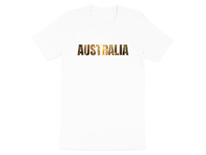 Australia Forest Landscape Text Men's Cotton Tee
