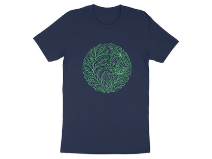 Green Botanical Line Art Banksia T-Shirt