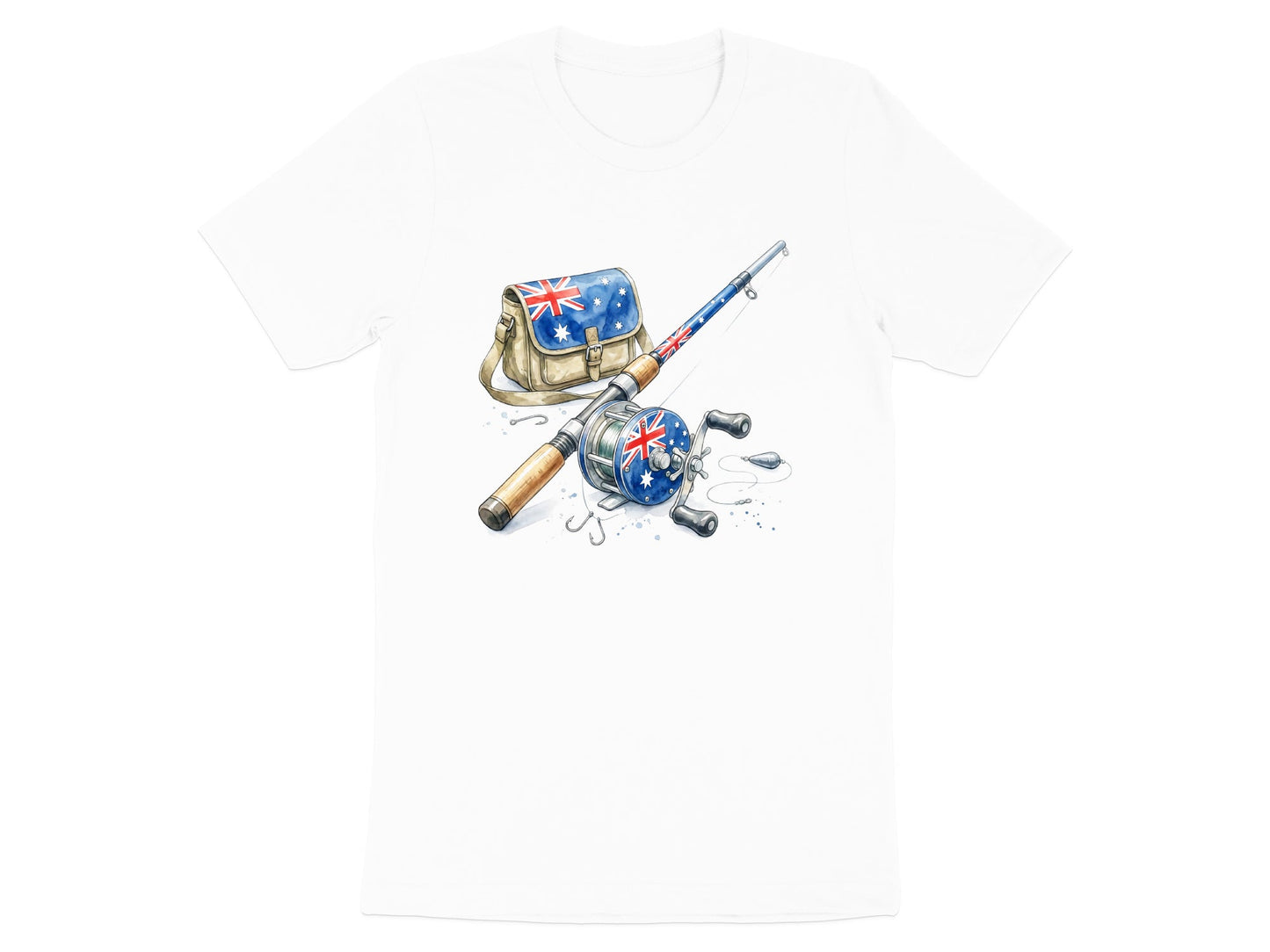 Aussie Flag Fishing Gear T-Shirt