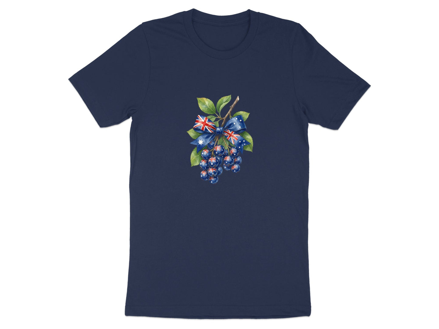 Aussie Flag Blueberries Novelty T-Shirt