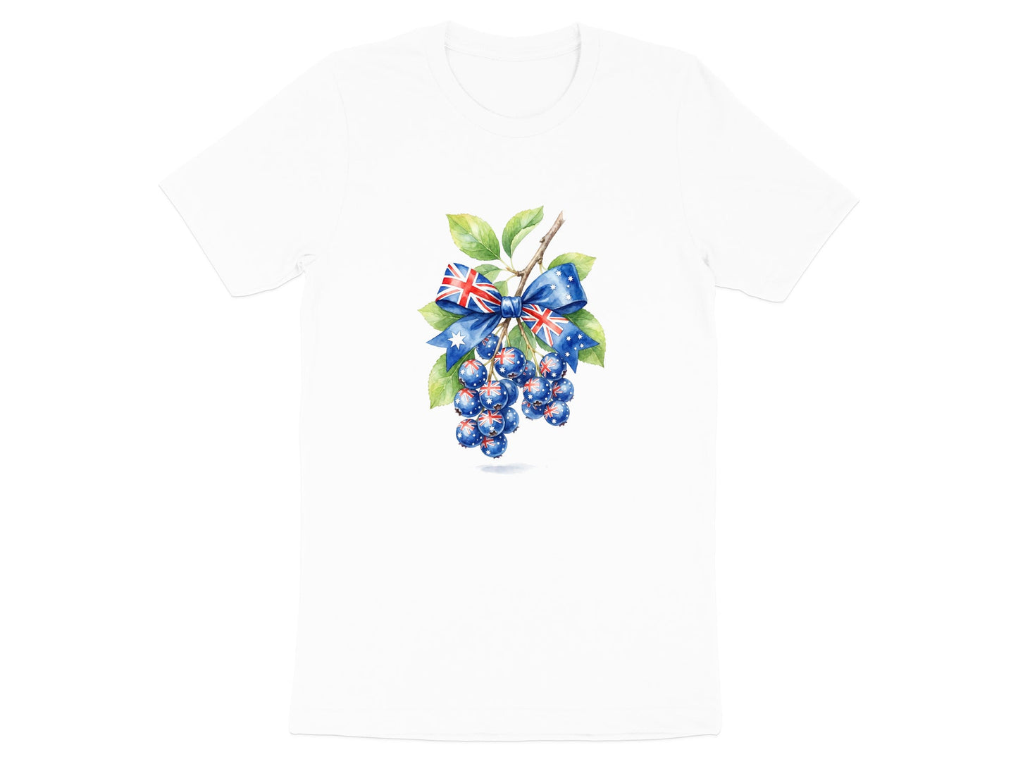 Aussie Flag Blueberries Novelty T-Shirt