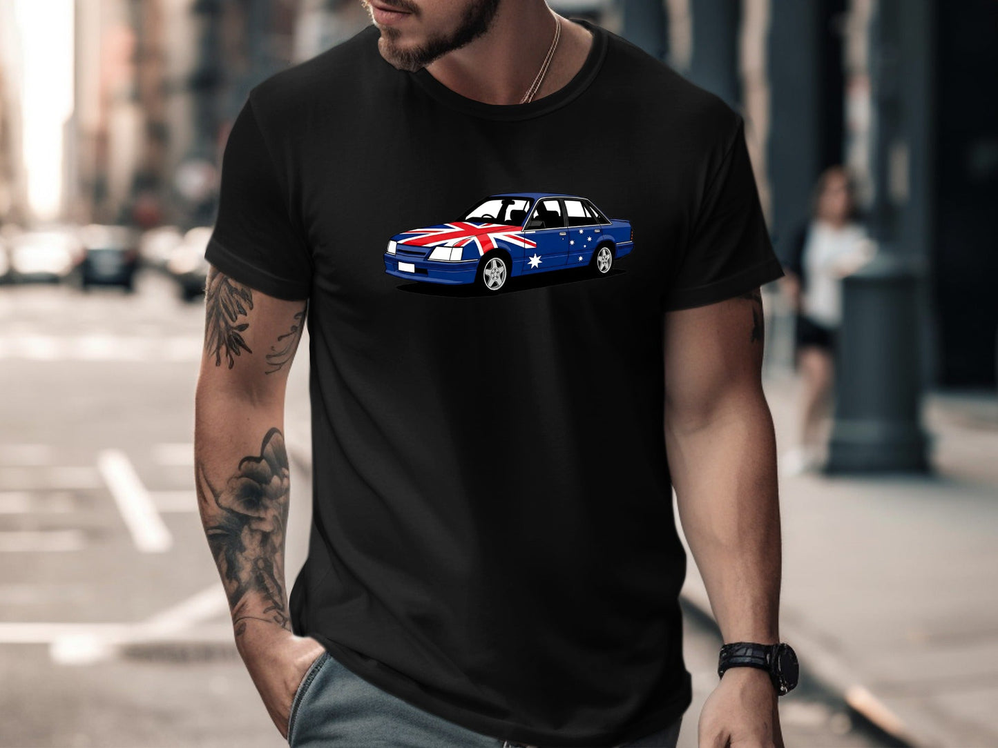 Aussie Muscle Car Flag Graphic T-Shirt