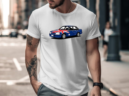 Aussie Muscle Car Flag Graphic T-Shirt