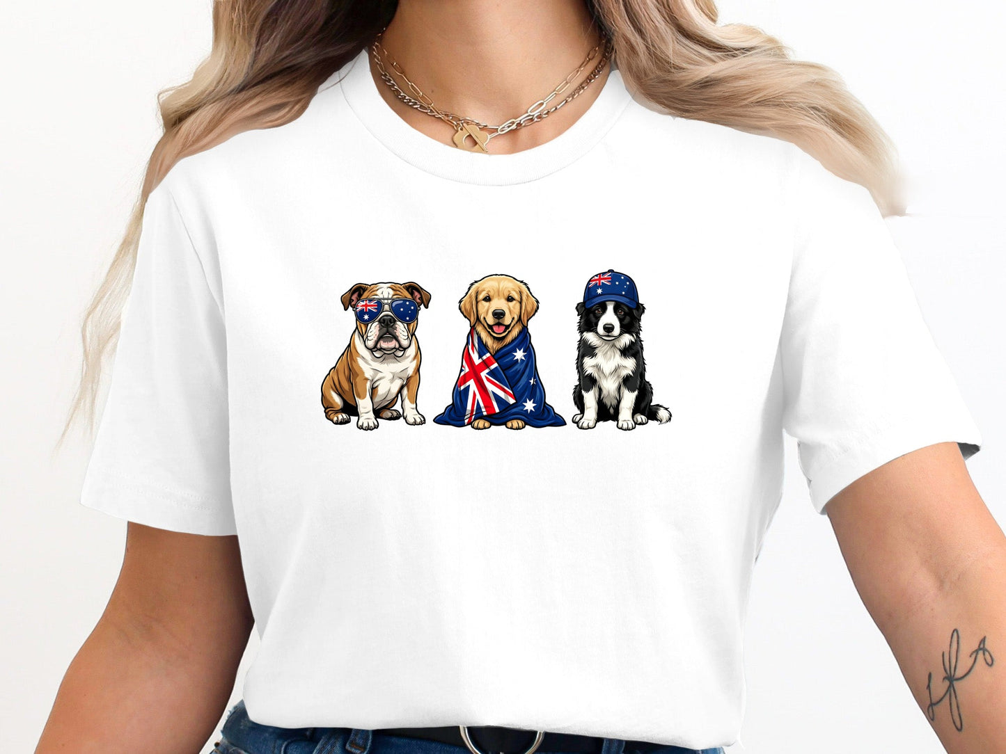 Aussie Flag Working Dogs T-Shirt