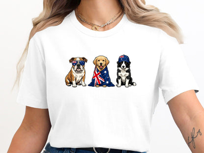 Aussie Flag Working Dogs T-Shirt