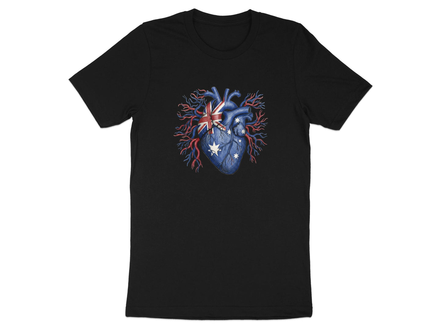 Distressed Aussie Flag Heart T-Shirt