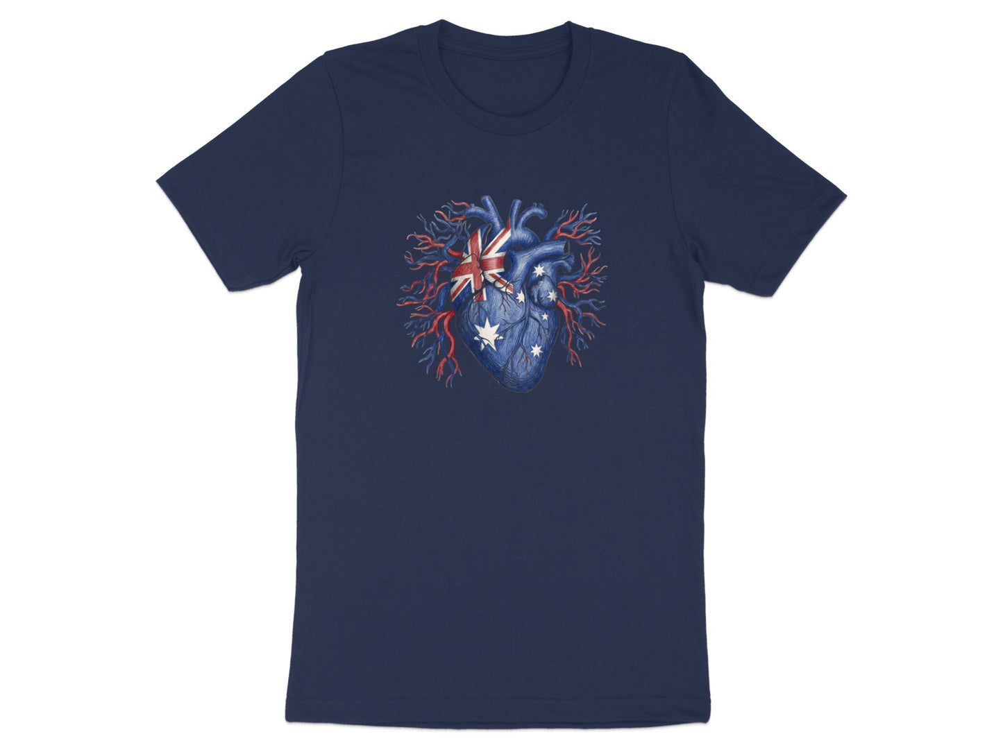 Distressed Aussie Flag Heart T-Shirt