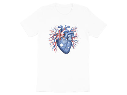 Distressed Aussie Flag Heart T-Shirt