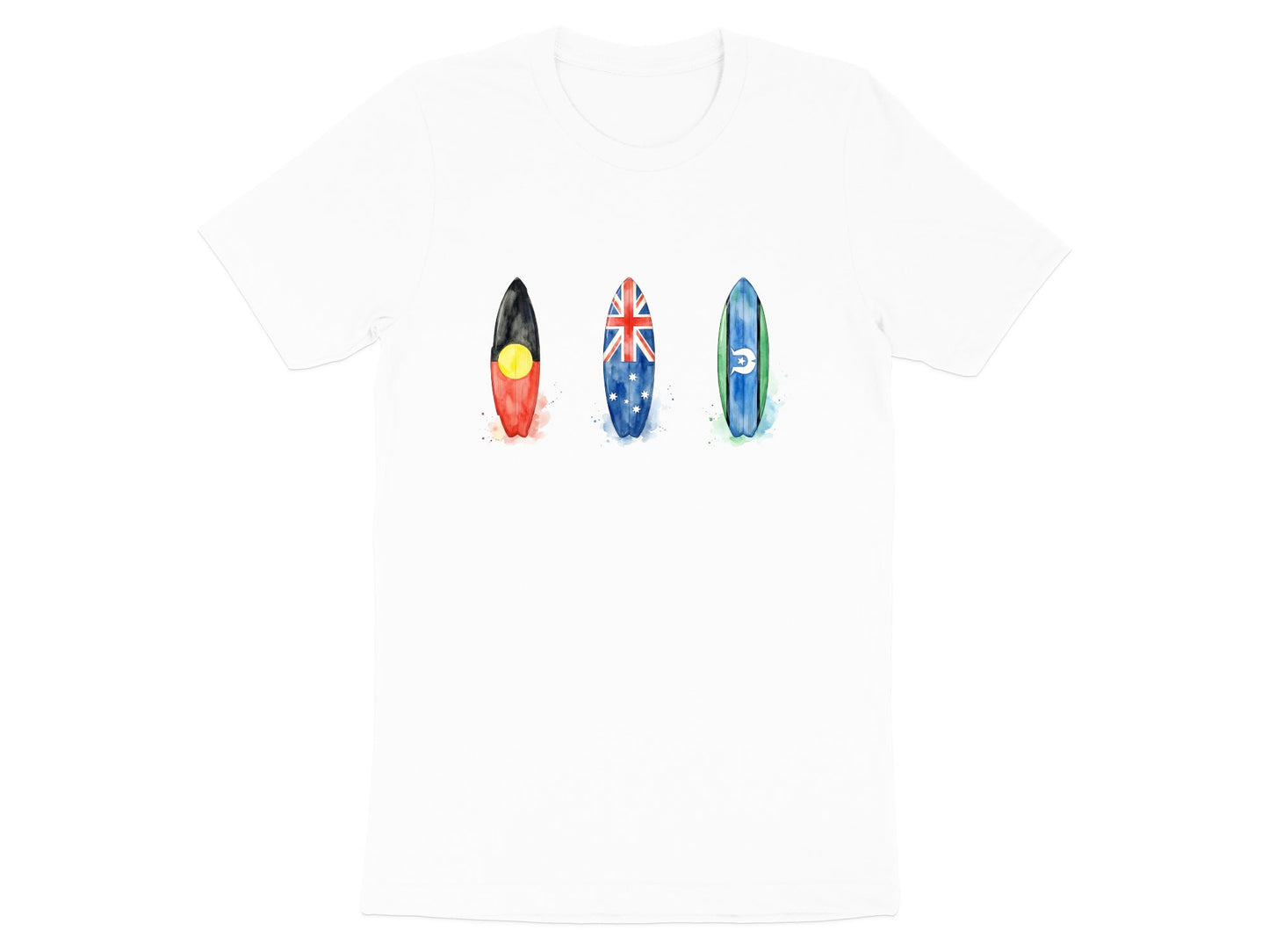 Triple Flag Surfboards Women's T-Shirt | Indigenous & Australian Flags