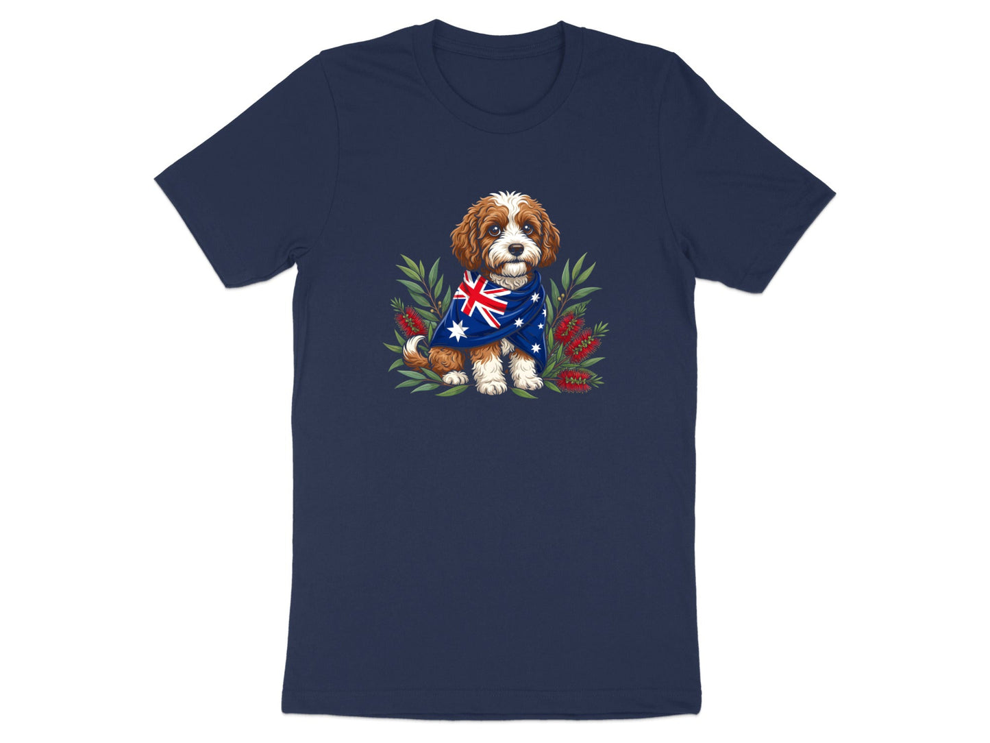 Aussie Dog & Bottlebrush Flag T-Shirt