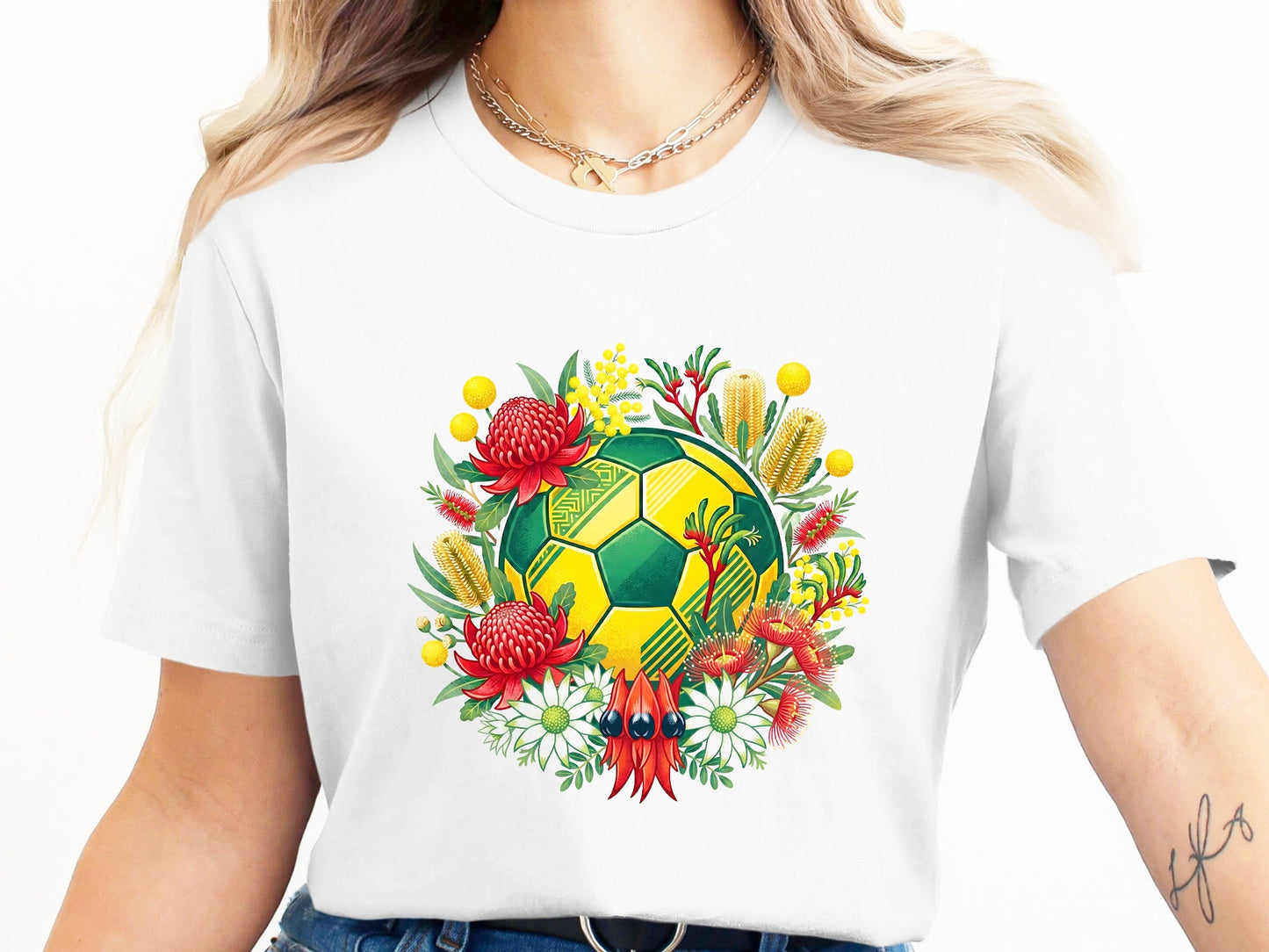 Australian Native Flower Soccer Ball T-Shirt