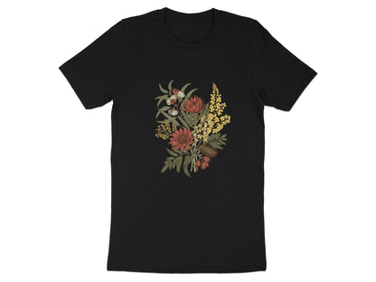 Muted Vintage Waratah & Wattle Bouquet T-Shirt