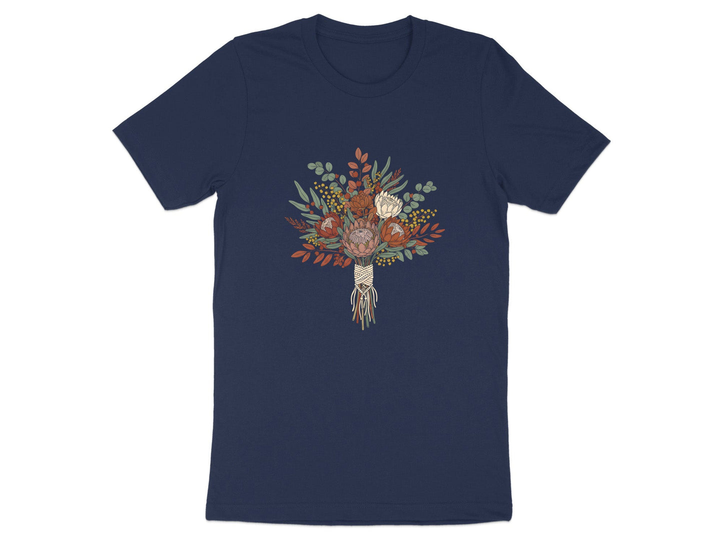 Boho Macrame Native Flora Bouquet T-Shirt