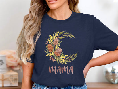 Australian Native Floral Mama Tee - Banksia & Wattle Graphic Shirt