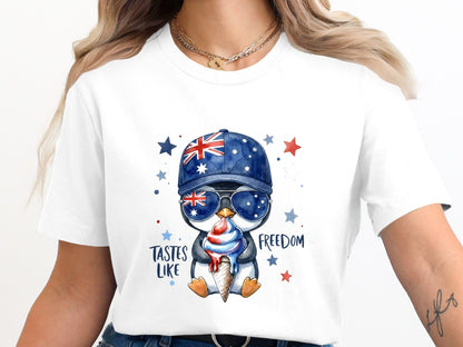 Tastes Like Freedom Aussie Penguin T-Shirt