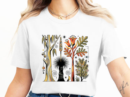 Stylized Australian Native Flora & Grass Tree T-Shirt