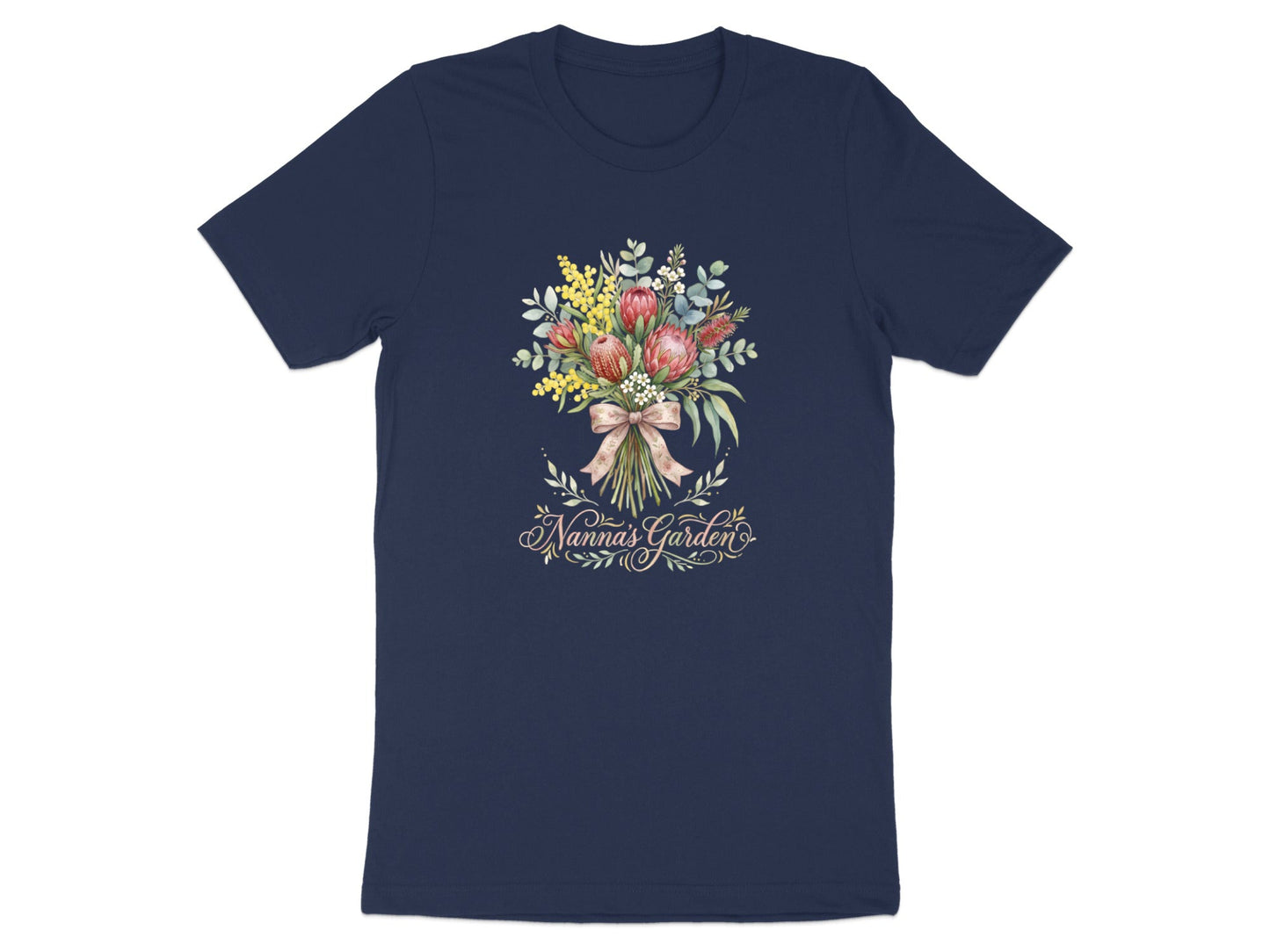 Nanna's Garden Australian Wildflower Bouquet Tee - Botanical Art Shirt