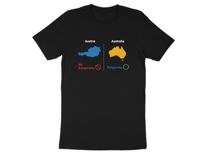 Austria vs Australia Kangaroo Comparison Funny Tee