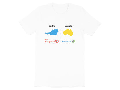 Austria vs Australia Kangaroo Comparison Funny Tee