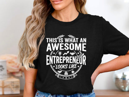 Awesome Entrepreneur Success Graphic T-Shirt - Business Focus Tee