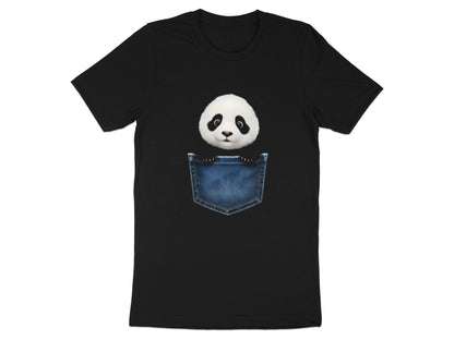 Baby Panda Pocket T-Shirt - Cute Peeking Panda Graphic