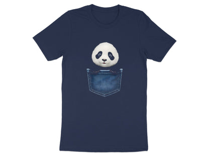 Baby Panda Pocket T-Shirt - Cute Peeking Panda Graphic