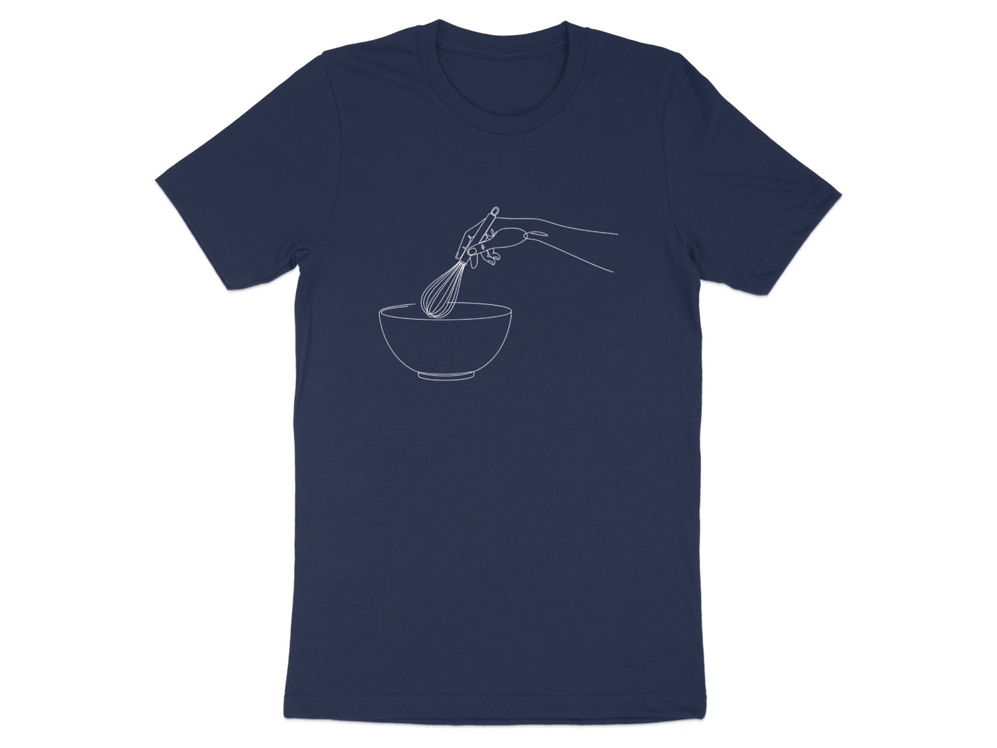 Minimalist Whisk and Bowl Baking T-Shirt