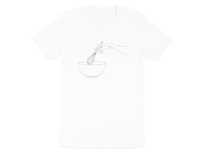 Minimalist Whisk and Bowl Baking T-Shirt