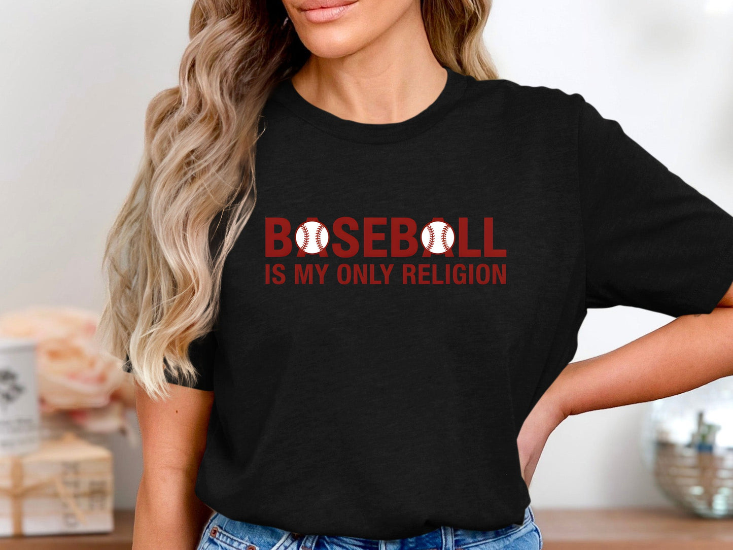Baseball Is My Only Religion Sport Fan T-Shirt