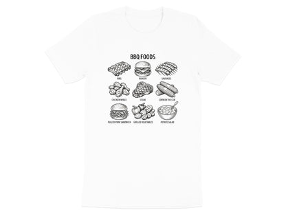 Vintage BBQ Foods Menu Sketch T-Shirt