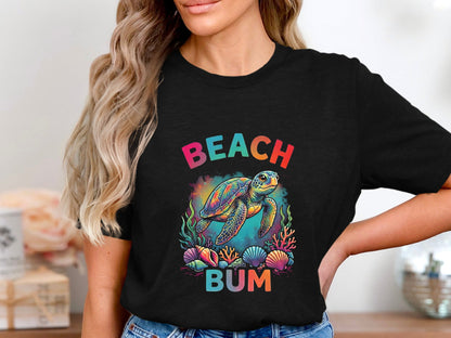 Beach Bum Sea Turtle T-Shirt | Colourful Ocean Graphic Tee