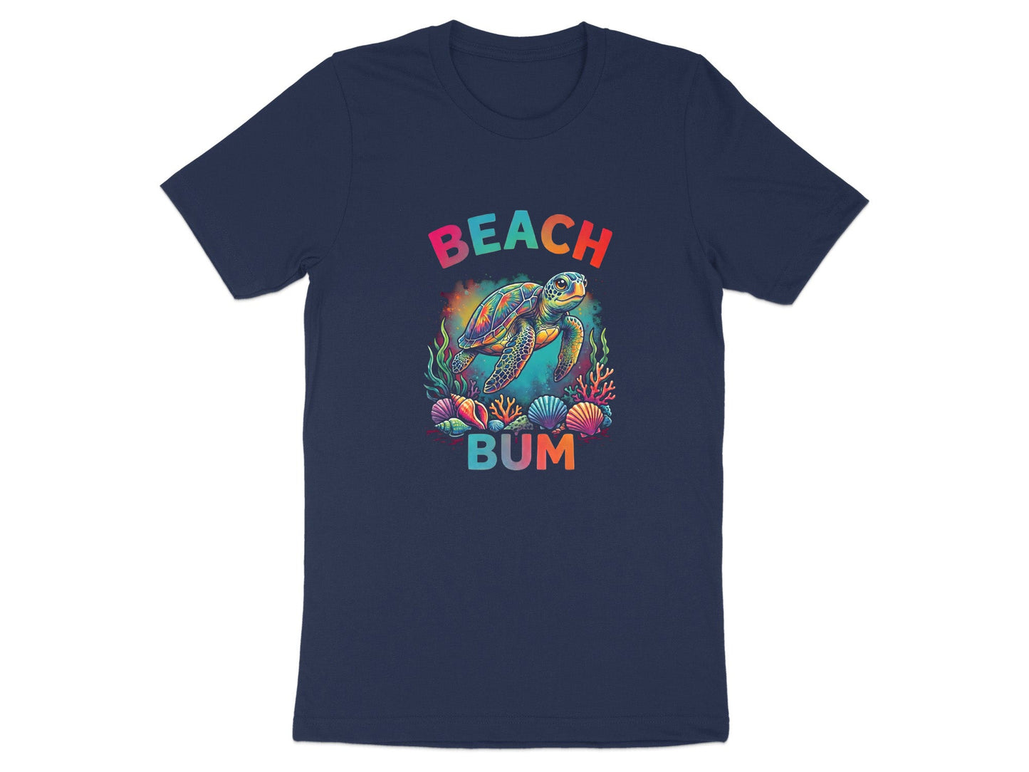 Beach Bum Sea Turtle T-Shirt | Colourful Ocean Graphic Tee