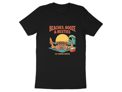 Beaches Booze & Besties T-Shirt | Summer Girls Trip Tee