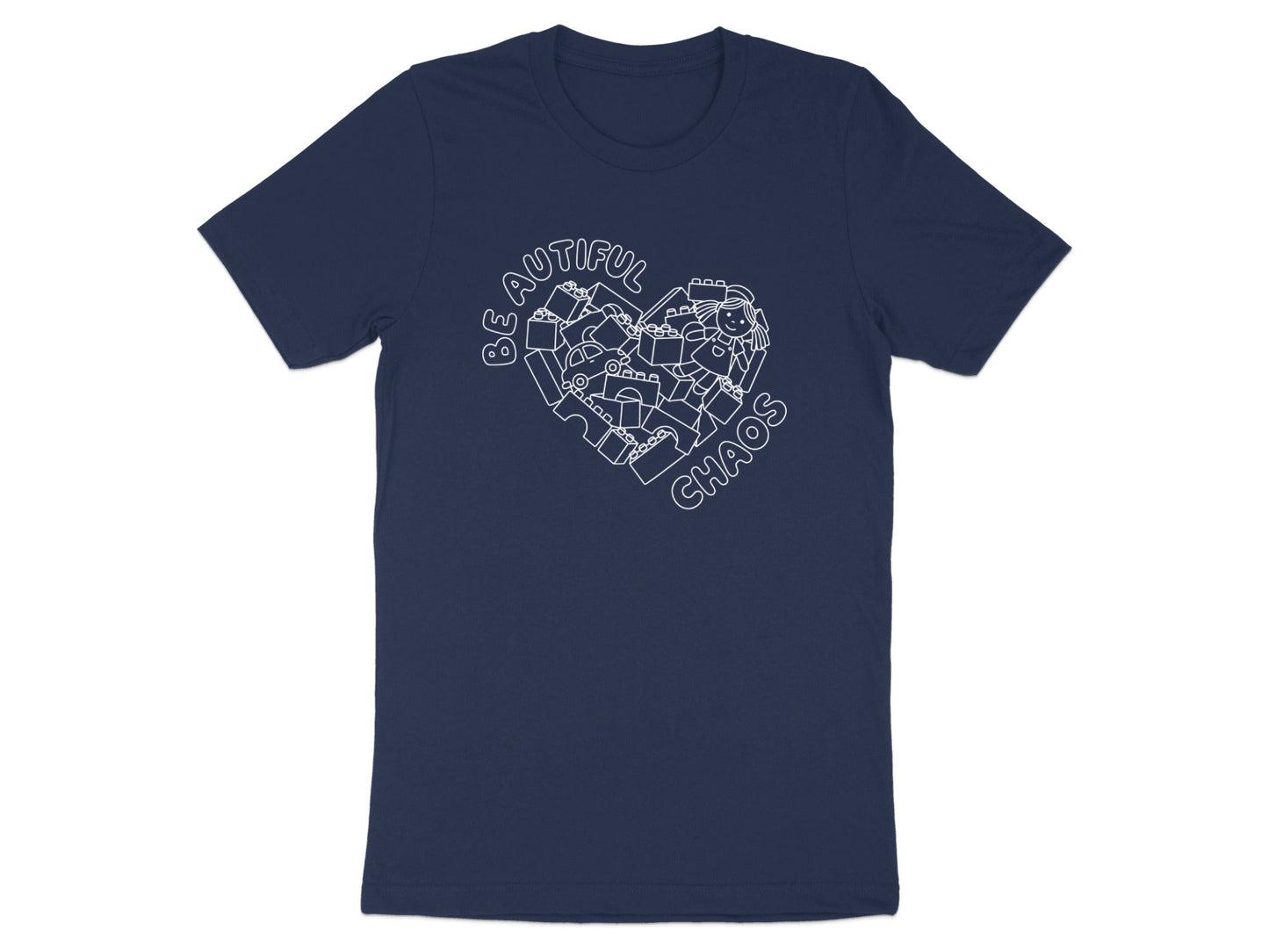 Beautiful Chaos Toy Block Heart Tee - Funny Mum Life Shirt