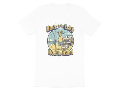 Beer In The Esky Rod In Hand Funny Aussie Tee