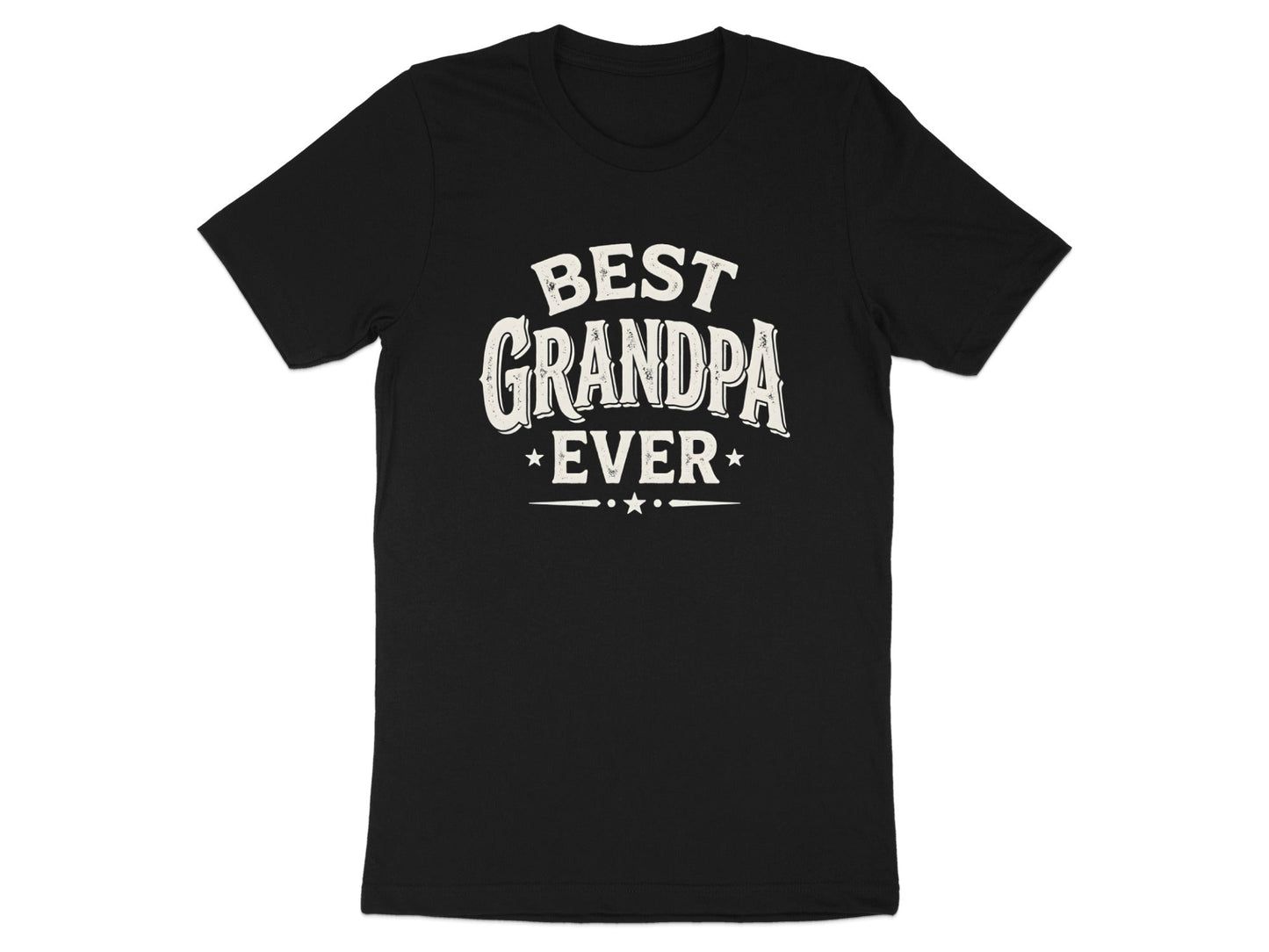 Best Grandpa Ever Bold Varsity Typography Tee